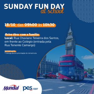 Drive Thru com a Família Mundial – 18/10 – Início às 09h